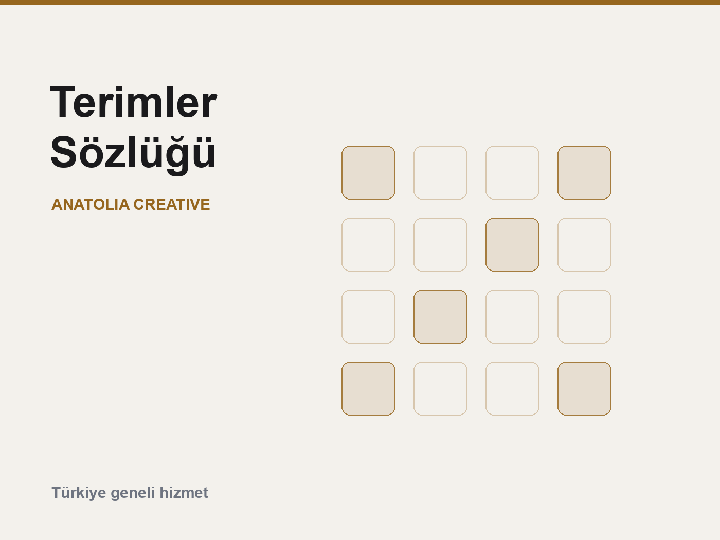 Reklam ve Tasarım Terimleri Sözlüğü