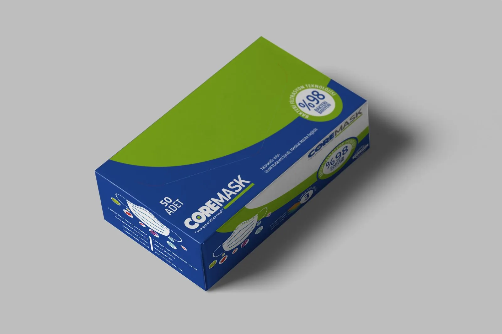 Coremax için hazırlanan marka kimliği çalışmasından 2. görsel (toplam 8)