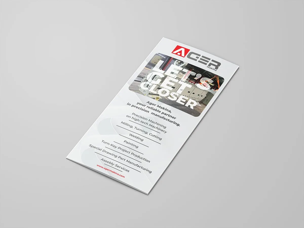 Ager Makine için hazırlanan ambalaj & katalog çalışmasından 3. görsel (toplam 6)