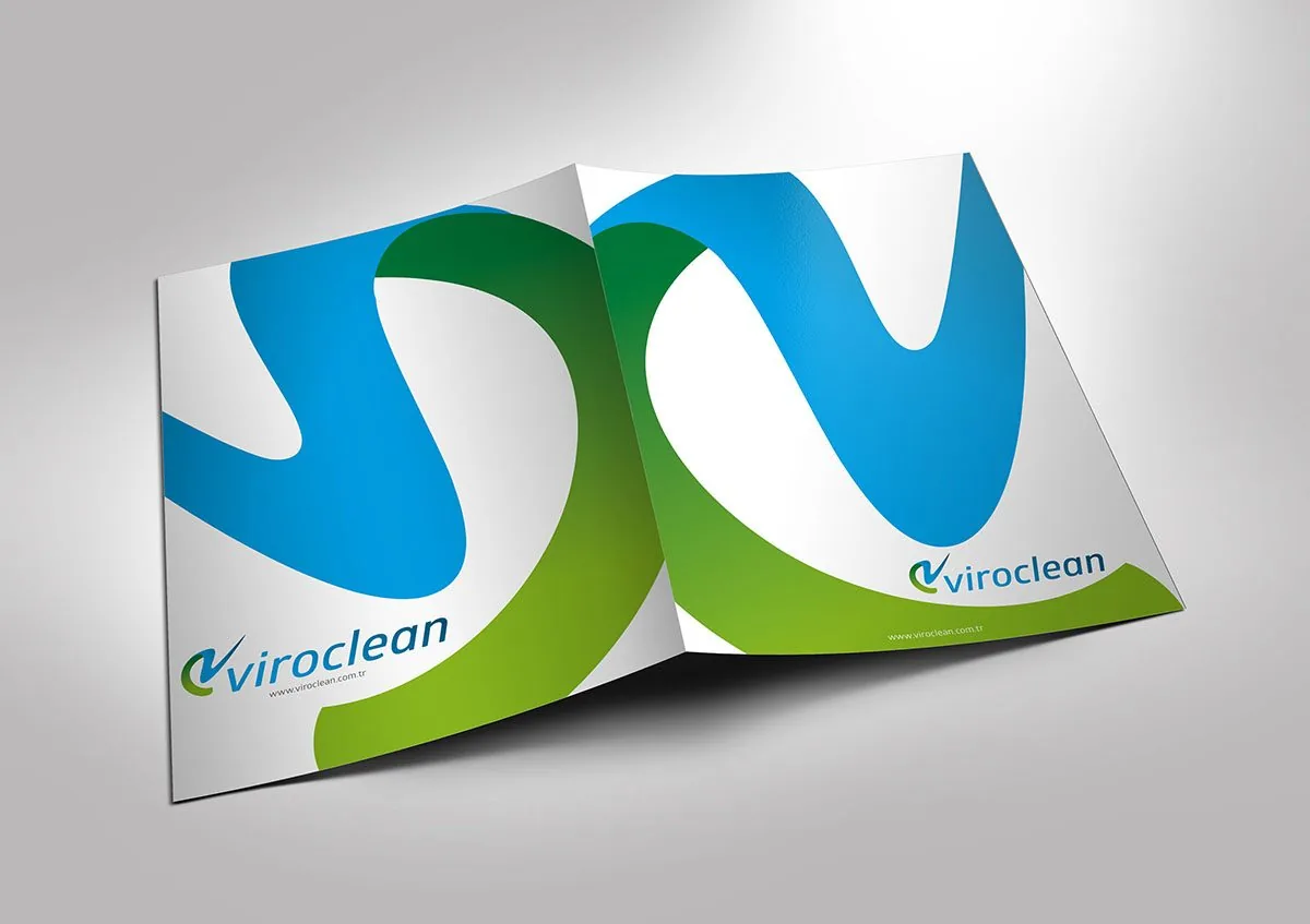 Viro Clean için hazırlanan marka kimliği çalışmasından 2. görsel (toplam 6)