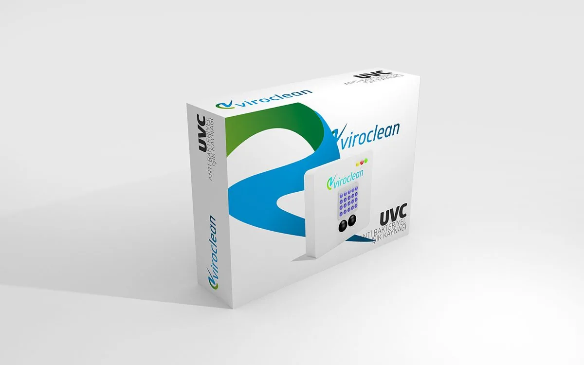 Viro Clean için hazırlanan marka kimliği çalışmasından 5. görsel (toplam 6)