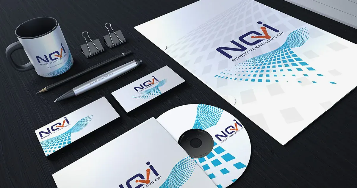 Novi Robotik için hazırlanan kurumsal kimlik çalışmasından bir kare