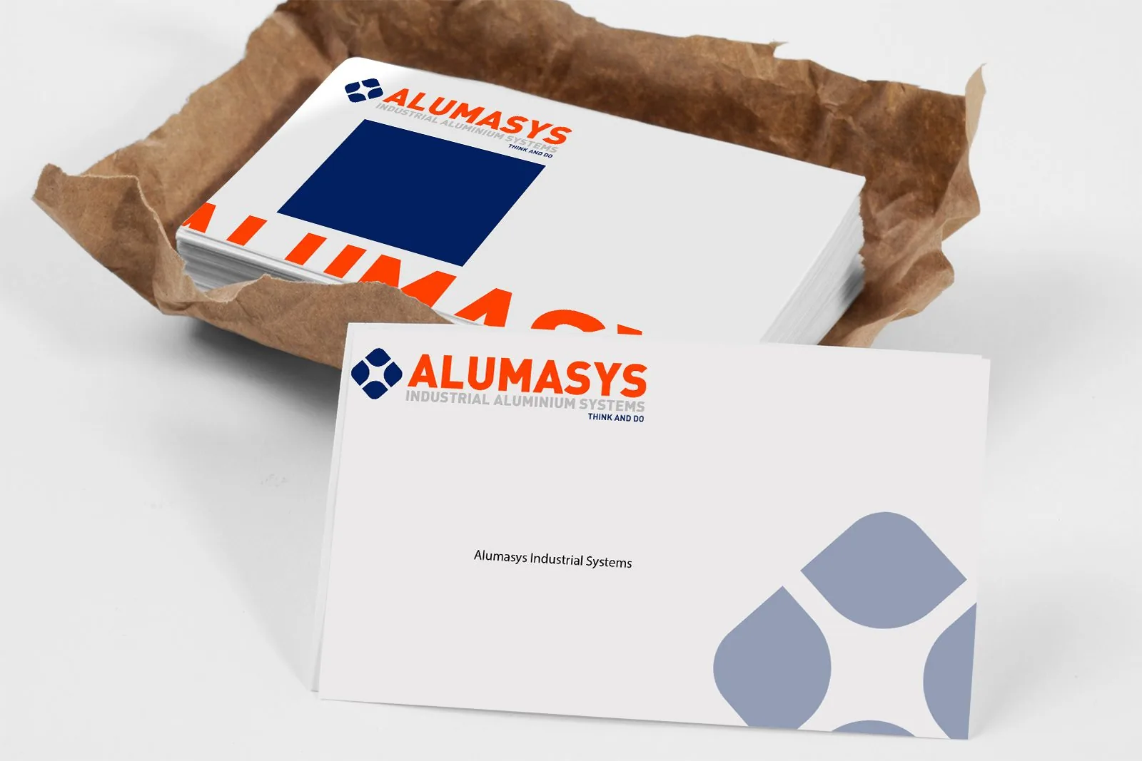Aluma System için hazırlanan kurumsal kimlik çalışmasından bir kare